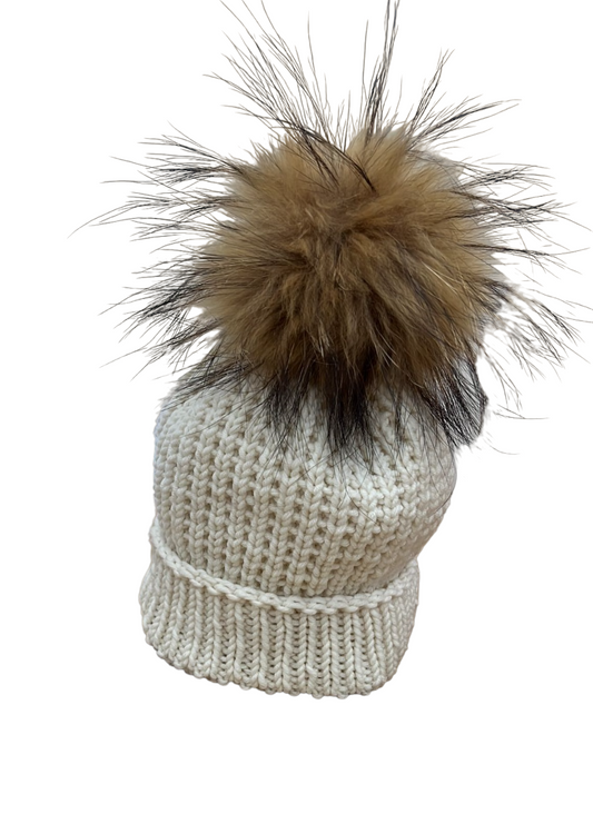 Winter Hat - White - Adults