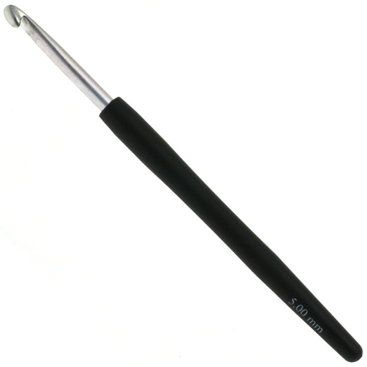 Crochet hook with soft grip (Aluminium) 15 cm